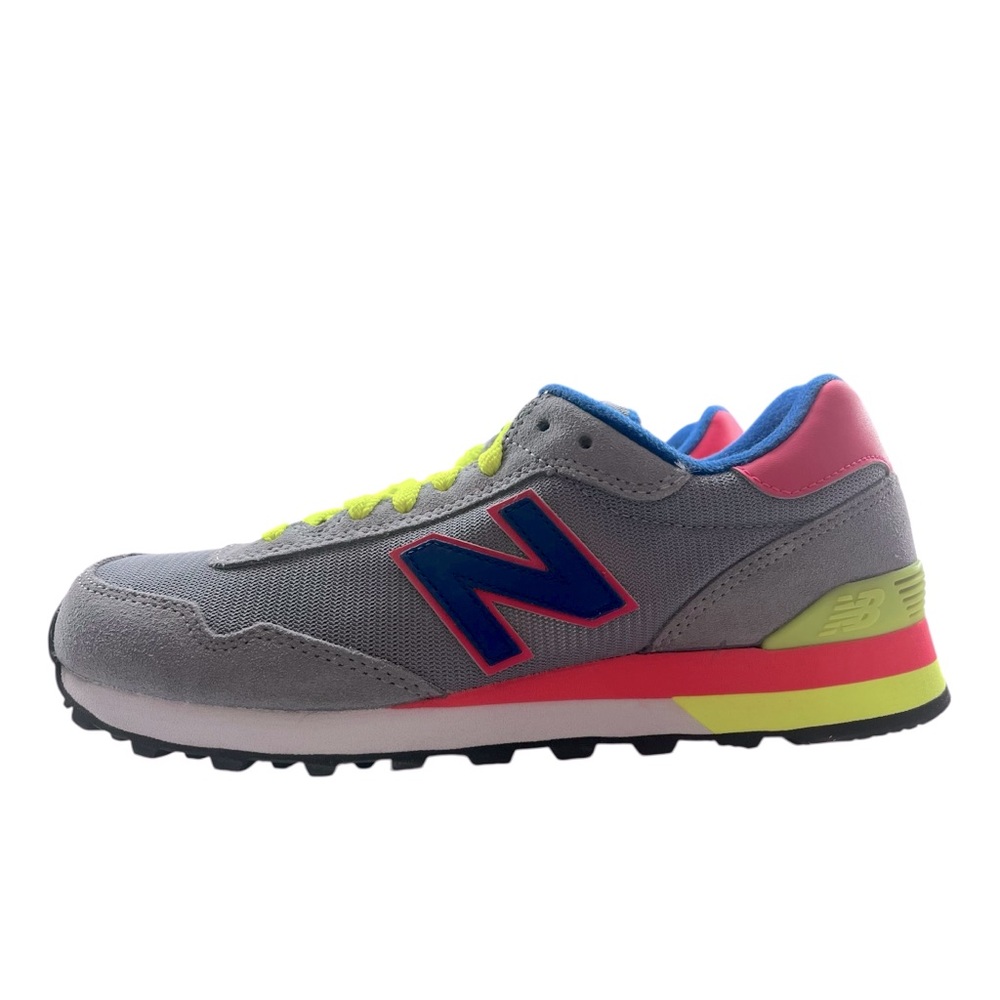 New Balance 515 Women's Sneaker Grey Pink Neon Accent Running Shoes Size 8.5